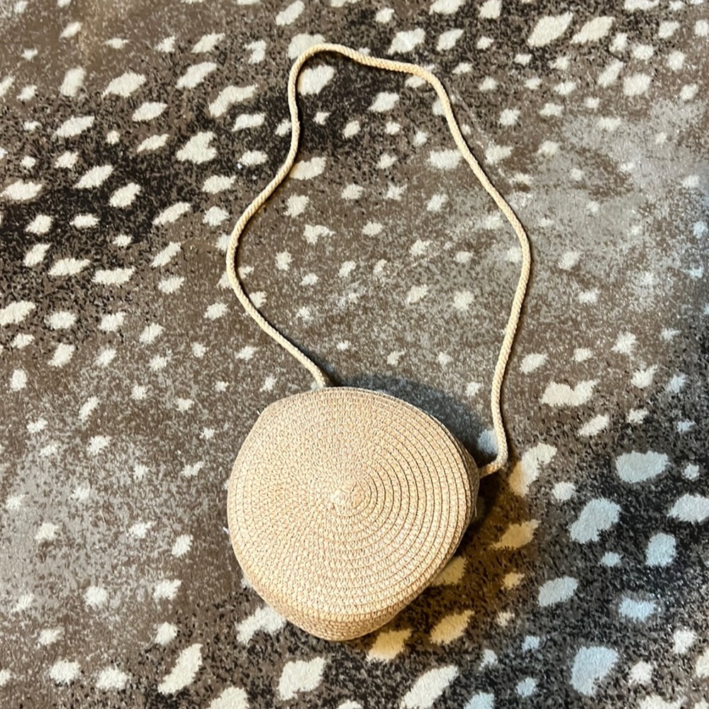Mini Woven Circular Bag